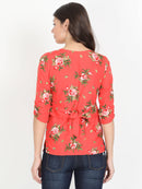 Women Printed Casual Short top - Tuzzut.com Qatar Online Shopping