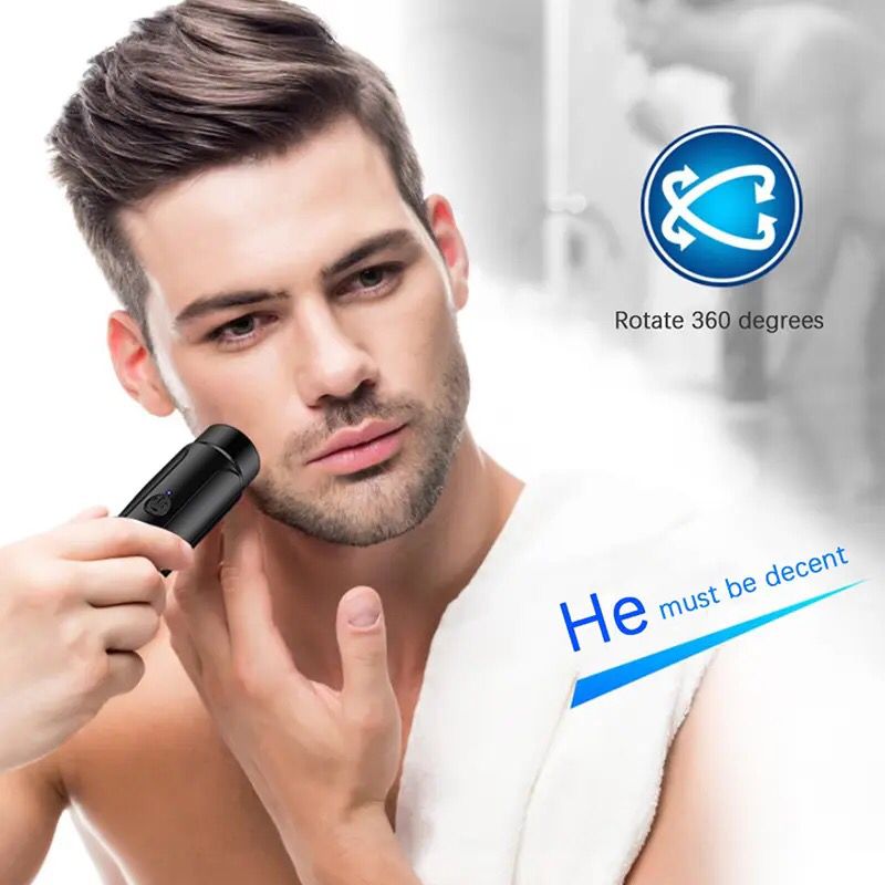 Feihong Mini Electric Shaver For Men Portable Electric Razor Beard Knife USB Charging Men's Shavers Face Body Razor S205011 - Tuzzut.com Qatar Online Shopping