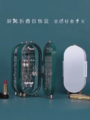 Foldable Luxury Jewelry Storage Box with Mirror