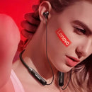 Lenovo HE05 Bluetooth Wireless Neckband Earphone - Tuzzut.com Qatar Online Shopping