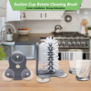 Water Bottle Cleaning Brush Glass Cup Washer with Suction Base - Tuzzut.com Qatar Online Shopping