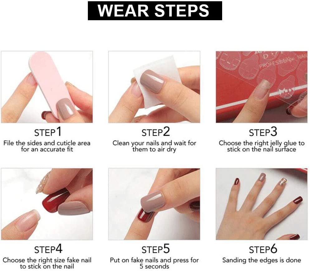 24pcs Natural Delicate & Comfortable Removable Fake Nails 421655 24pcs Natural Delicate & Comfortable Removable Fake Nails 421655