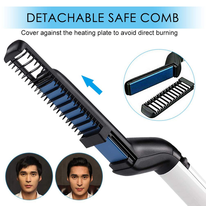 Modelling Comb - Men Beard Straightener and Quick Hair Styler Hair Comb - Tuzzut.com Qatar Online Shopping
