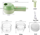 4 In 1 Handheld Electric Vegetable Cutter Multifunction Vegetable Fruit Slicer Upgrated - Tuzzut.com Qatar Online Shopping