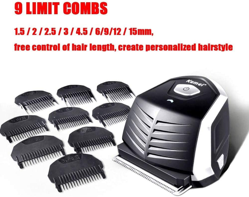 Kemei KM-6032 Professional Cordless Self-Haircut Kit, Men Rechargeable Mini Hairclipper - Tuzzut.com Qatar Online Shopping