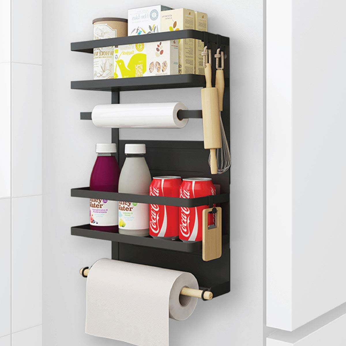 Magnetic Fridge Side Rack Organizer Magnetic Fridge Side Rack Organizer