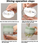 4 In 1 Handheld Electric Vegetable Cutter Multifunction Vegetable Fruit Slicer Upgrated - Tuzzut.com Qatar Online Shopping