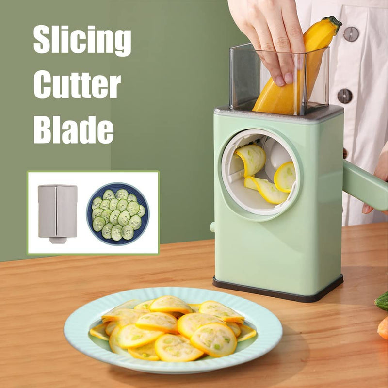Home Rotating Cheese Grater 3 in 1 Multi Functional Shredder Vegetables  Slicer 