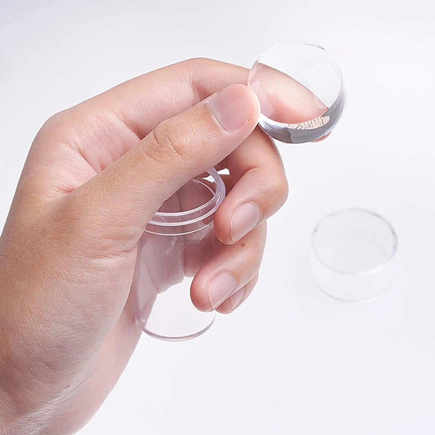 Nail Art Template Clear Jelly Silicone Nail Stamping Plate With Scraper Cap S4450330 Nail Art Template Clear Jelly Silicone Nail Stamping Plate With Scraper Cap S4450330