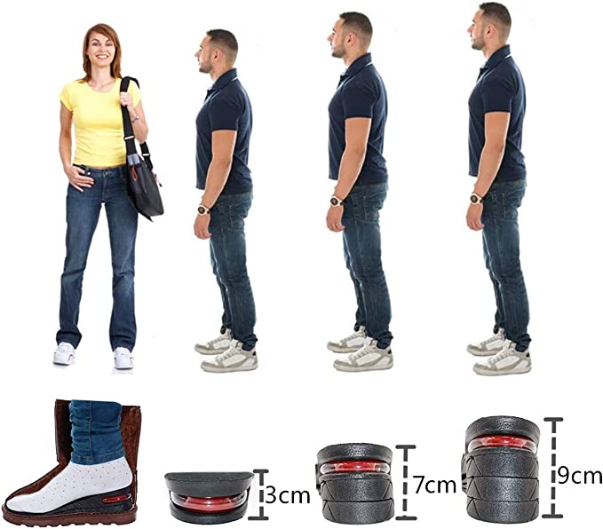 Height Increase Insoles Air Cushion Taller Shoes Insoles 4-Layer 4-7.5 cm Heel Insert for Men Women - Tuzzut.com Qatar Online Shopping