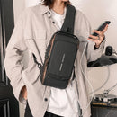 Fashion Travel Anti-Theft Shoulder Sling Crossbody Bag with USB Port - Tuzzut.com Qatar Online Shopping