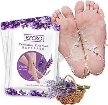 1pair Greatlizard Lavender Extract Exfoliating Foot Mask, Moisturising Softening Foot Mask, Foot Care Make Up - Tuzzut.com Qatar Online Shopping