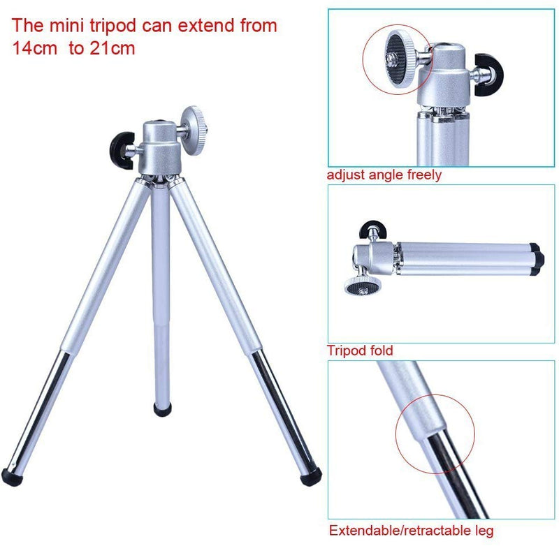 Cell Phone Camera Lens 18X Telephoto Lens with Tripod and Clip for iPhone Samsung Most Smartphones (Silver) - Tuzzut.com Qatar Online Shopping