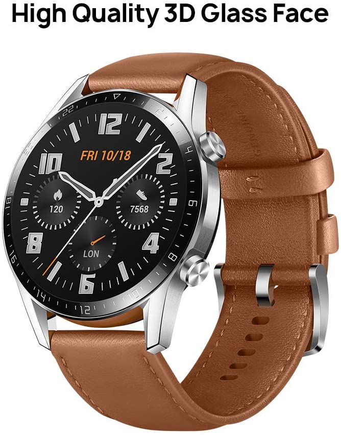 Huawei Watch GT 2 Classic 46mm Brown Pebble- Smartwatch - Tuzzut.com Qatar Online Shopping