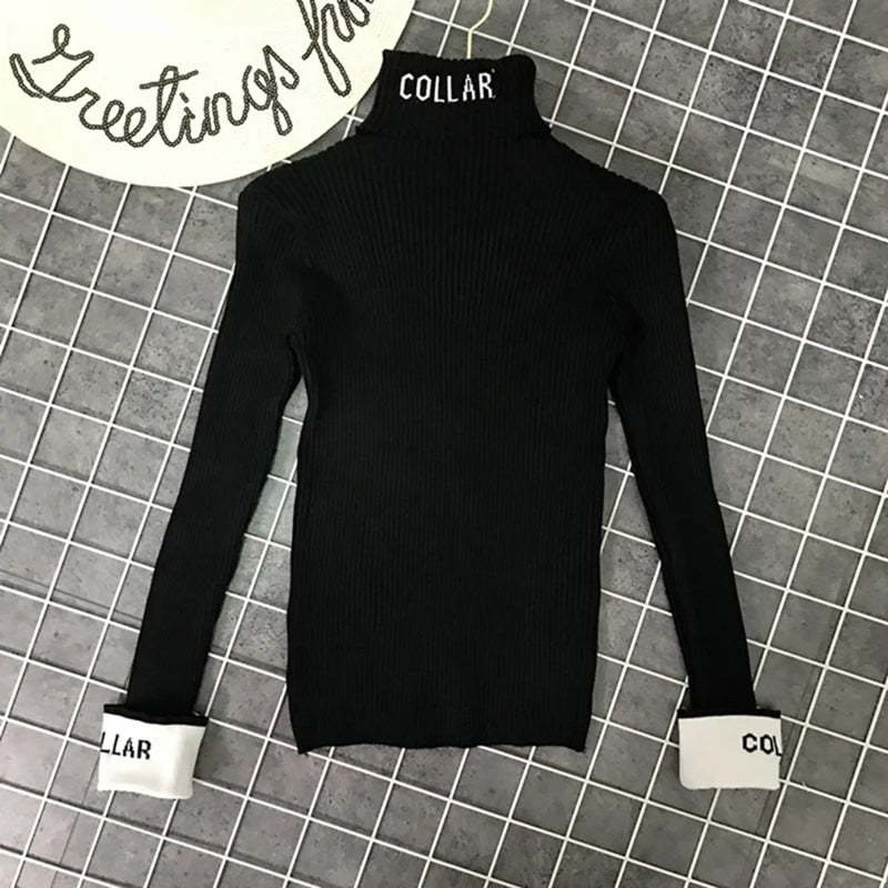 Women's Fashion High Collar Knitting Sweater Women's Fashion High Collar Knitting Sweater