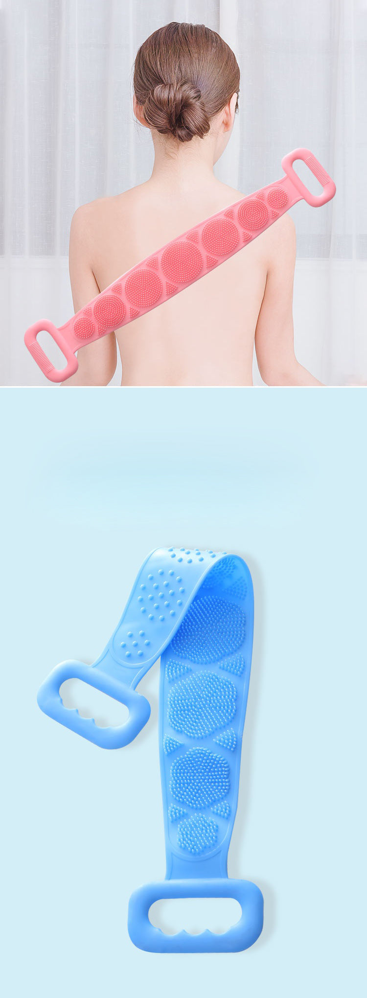 Silicone Back Scrubber Bath Shower Body Brush Silicone Back Scrubber Bath Shower Body Brush