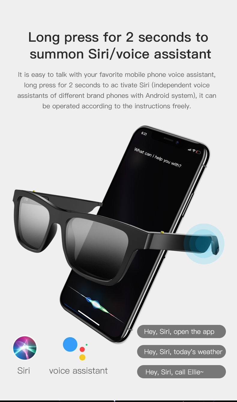 Smart Audio Glasses Bluetooth Headset Polarized Sunglasses - Tuzzut.com Qatar Online Shopping
