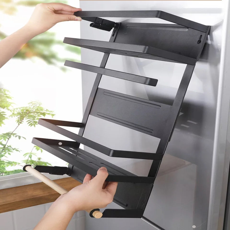 Magnetic Fridge Side Rack Organizer Magnetic Fridge Side Rack Organizer