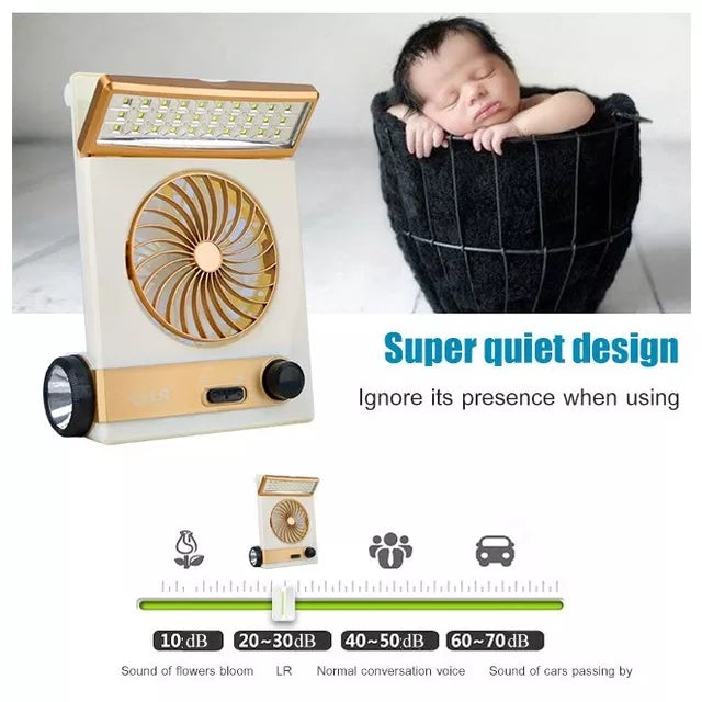 Solar Light Fan Rechargeable with Flashlight & Led light - LR 5591 Solar Light Fan Rechargeable with Flashlight & Led light - LR 5591