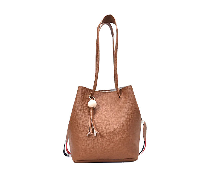Set of 3 Lychee Pattern Bucket Bag - Brown - Tuzzut.com Qatar Online Shopping