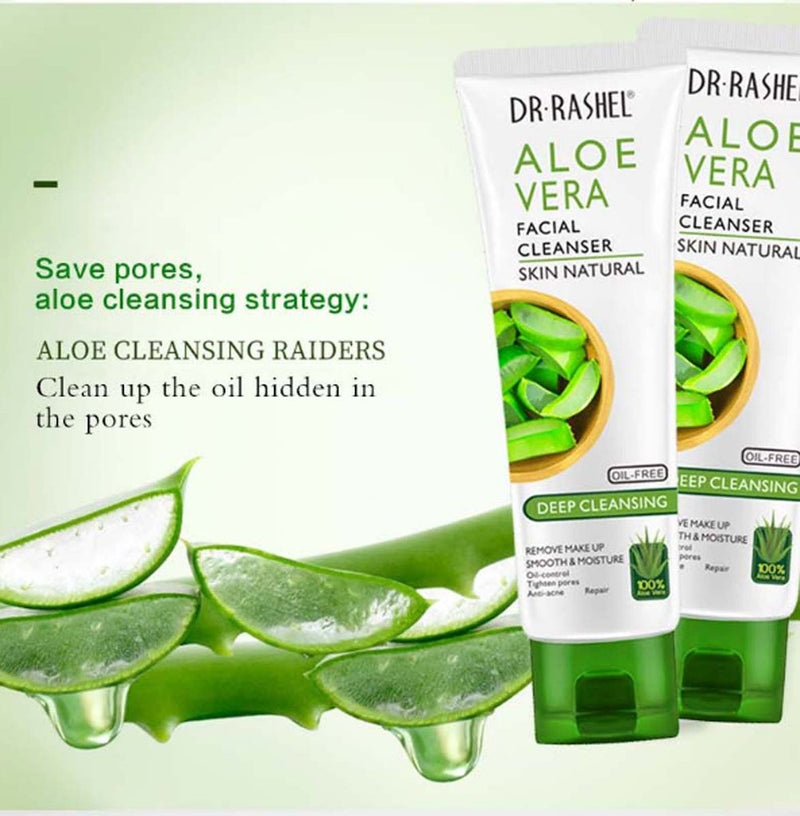 Dr.Rashel Aloe Vera Facial Cleanser, 100g DRL-1530 - Tuzzut.com Qatar Online Shopping