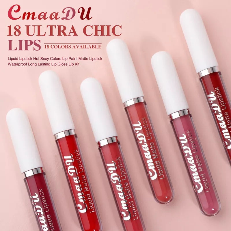 6pcs CmaaDu Liquid Matte Lipstick. 523650 6pcs CmaaDu Liquid Matte Lipstick. 523650