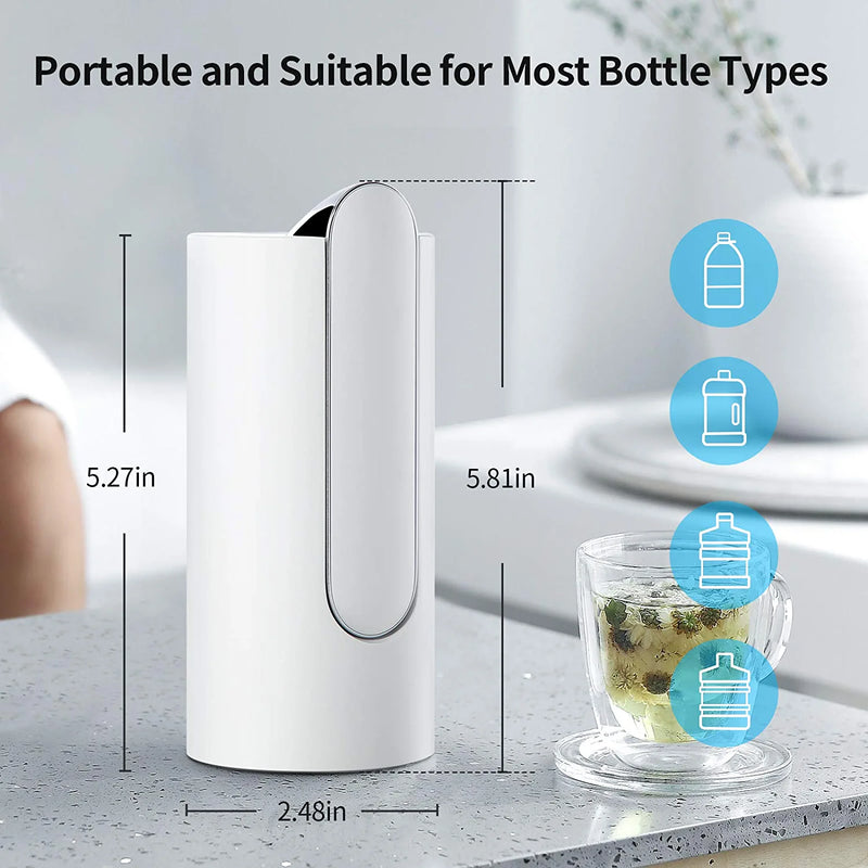 Water Dispenser, Foldable Water Pump, Automatic Drinking Water Bottle Pump, USB Charging Portable Water Bottle Dispenser, Electric Water Jug Dispenser - Tuzzut.com Qatar Online Shopping