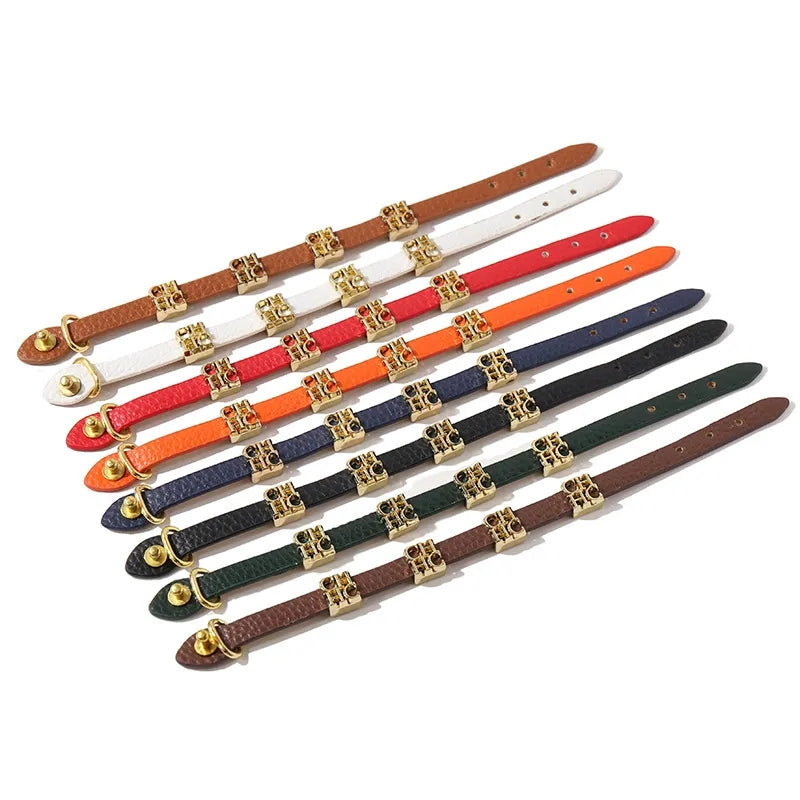 PU Leather CH Steel Letter Charms Bracelet X1398676 PU Leather CH Steel Letter Charms Bracelet X1398676