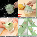 4 In 1 Handheld Electric Vegetable Cutter Multifunction Vegetable Fruit Slicer Upgrated - Tuzzut.com Qatar Online Shopping