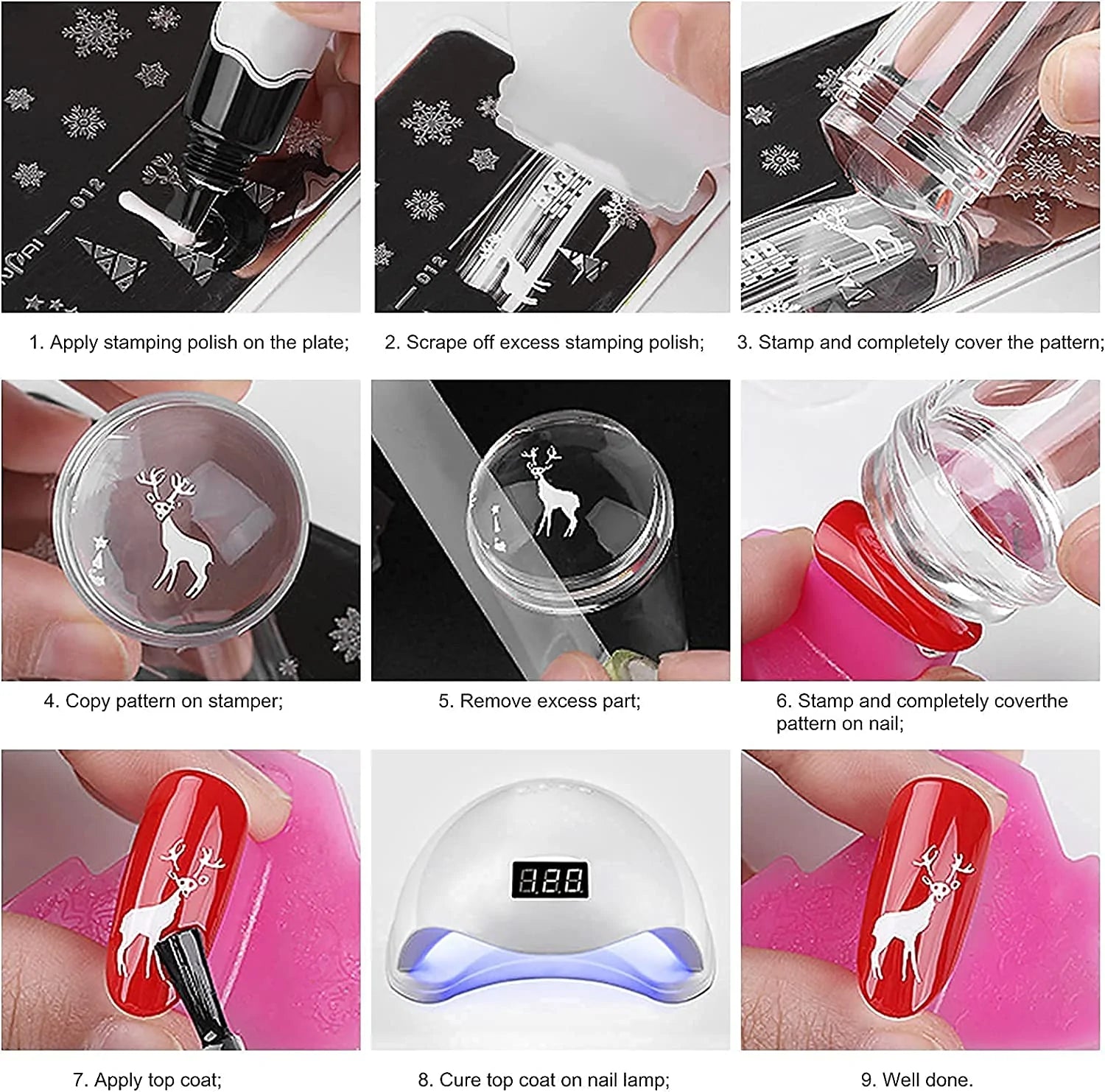 Nail Art Template Clear Jelly Silicone Nail Stamping Plate With Scraper Cap S4450330 Nail Art Template Clear Jelly Silicone Nail Stamping Plate With Scraper Cap S4450330