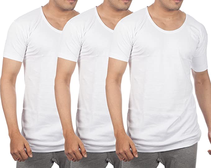Bucklife Men's Premium Cotton Half Sleeve Vest pack of 3 pcs - Tuzzut.com Qatar Online Shopping