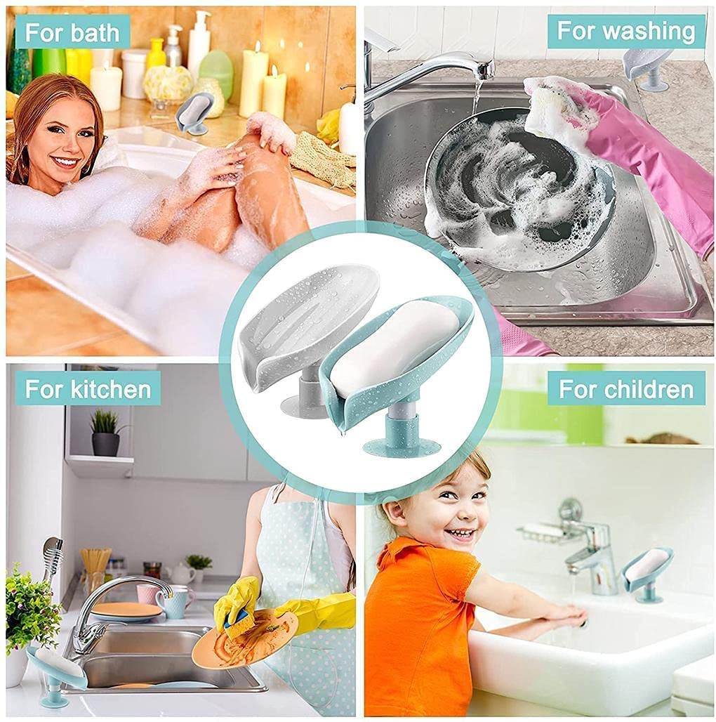 Leaf-Shape Self Draining Soap Dish Holder Leaf-Shape Self Draining Soap Dish Holder
