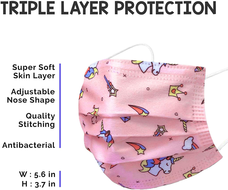 Kids Disposable Protective Face Mask (Pack of 50 Pcs) - Tuzzut.com Qatar Online Shopping
