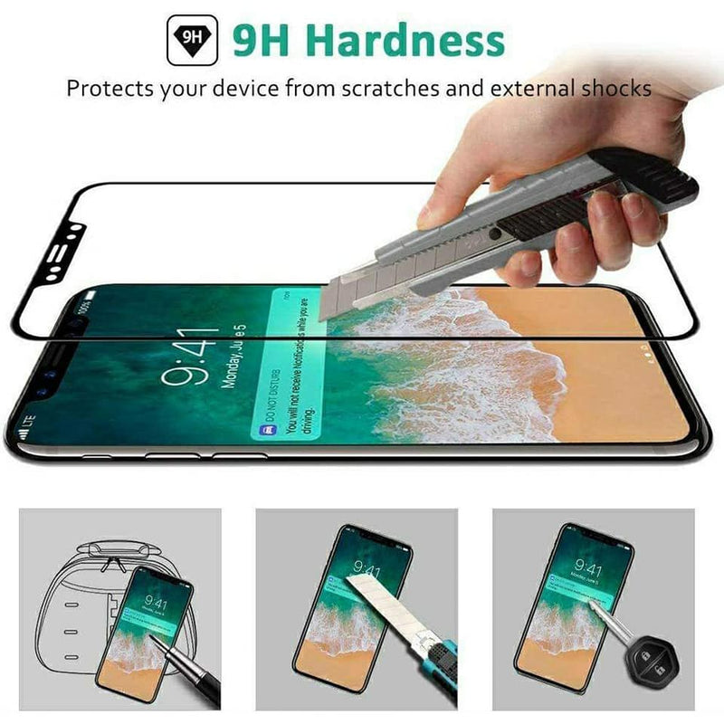 5D Premium 9H Hardness Tempered Glass Screen Protector for iPhone Mobiles - Tuzzut.com Qatar Online Shopping