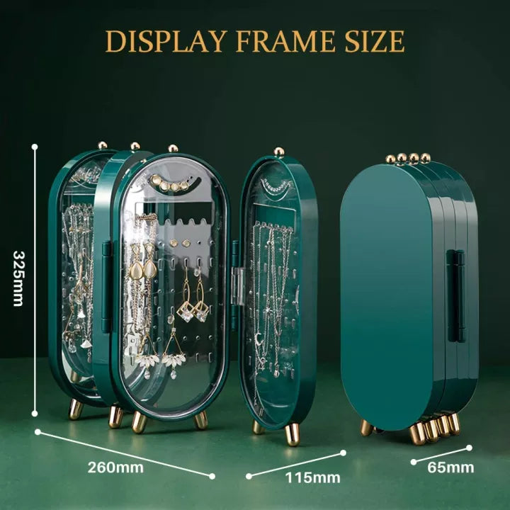 Foldable Luxury Jewelry Storage Box with Mirror Foldable Luxury Jewelry Storage Box with Mirror