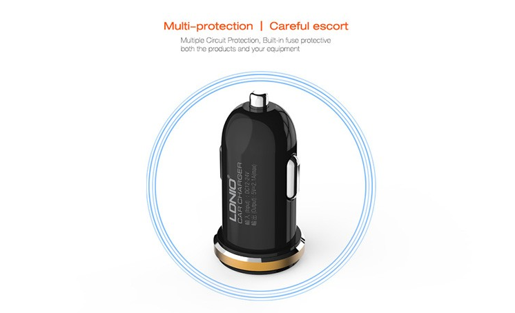 LDNIO 2 USB 5V-2.1A Quick Car Charger (Dual Port) LDNIO 2 USB 5V-2.1A Quick Car Charger (Dual Port)