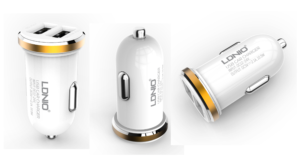 LDNIO 2 USB 5V-2.1A Quick Car Charger (Dual Port) LDNIO 2 USB 5V-2.1A Quick Car Charger (Dual Port)