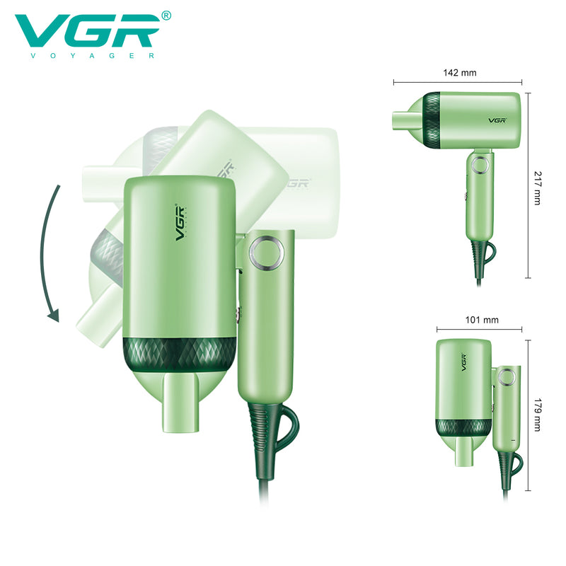 VGR V-421 Professional Foldable Hair Dryer 1200W DC Motor 2 Speed Settings - Tuzzut.com Qatar Online Shopping