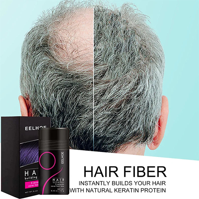 Eelhoe Eolaks Hair Fibers for Thinning Hair - Keratin Hair Building Fiber, Hair Thickening Fibers for Bald Spots Thicker, Designed for Men and Women - Tuzzut.com Qatar Online Shopping