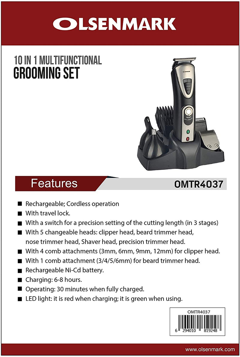 OLSENMARK 10 in 1 Grooming Set OMTR4037 - Tuzzut.com Qatar Online Shopping