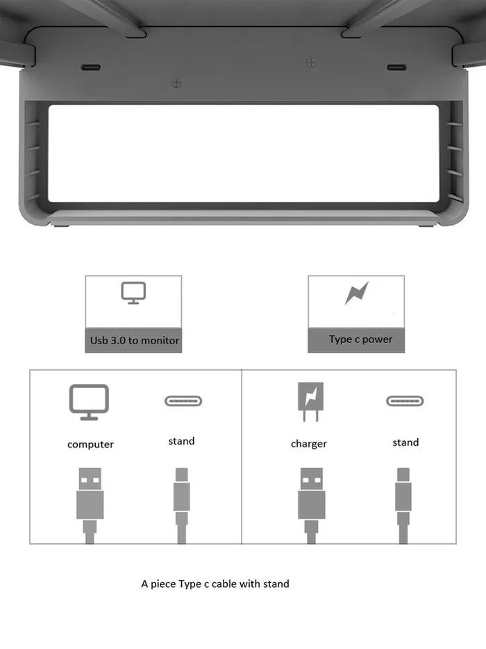Vaydeer Smart Monitor Stand Base Wireless Charge with USB 3.0 Desk Hub - NB422 - Tuzzut.com Qatar Online Shopping