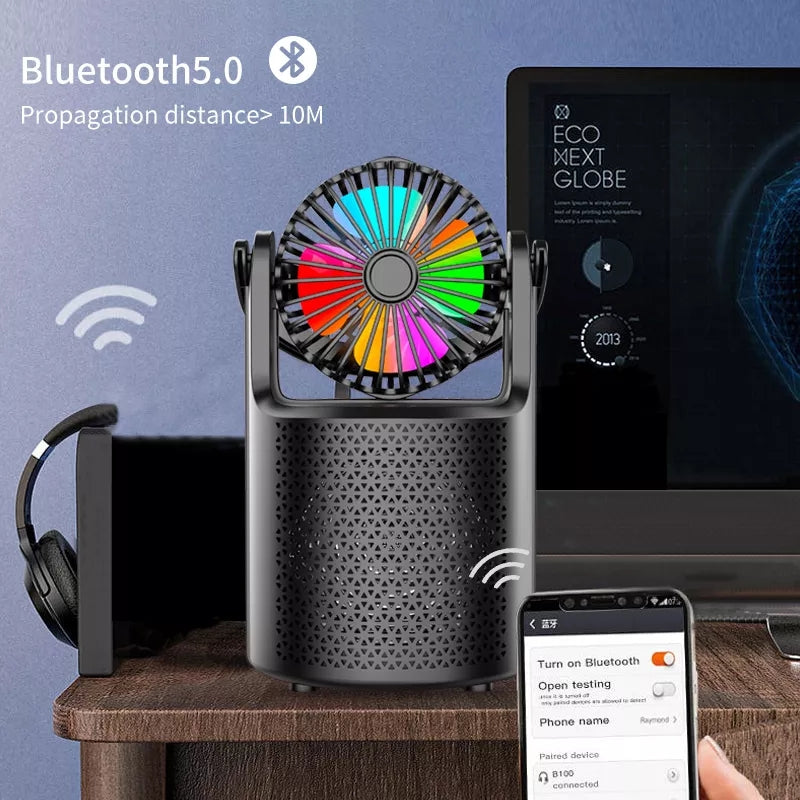 Mini Bluetooth Speaker with Fan LED Light ZQS1440 Mini Bluetooth Speaker with Fan LED Light ZQS1440