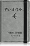Passport Holder Cover, PU Leather RFID Travel Wallet Case Organiser Accessories, Passport Cover, Business Cards, Credit Cards, Boarding Passes - Tuzzut.com Qatar Online Shopping