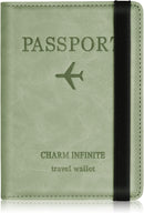 Passport Holder Cover, PU Leather RFID Travel Wallet Case Organiser Accessories, Passport Cover, Business Cards, Credit Cards, Boarding Passes - Tuzzut.com Qatar Online Shopping