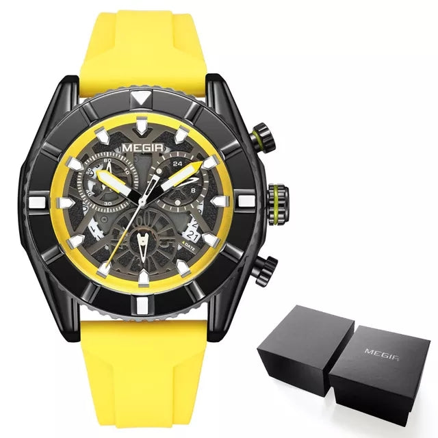 Megir Luxury Sports Luminous Chronograph Quartz Watch - MN2209G - Tuzzut.com Qatar Online Shopping