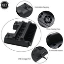 TP4-882 Multifunctional Cooling Stand 3 Built-in Cooling Fans Dual Controllers Charging Station Compatible for PS4 Series - Tuzzut.com Qatar Online Shopping