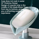 Leaf-Shape Self Draining Soap Dish Holder - Tuzzut.com Qatar Online Shopping