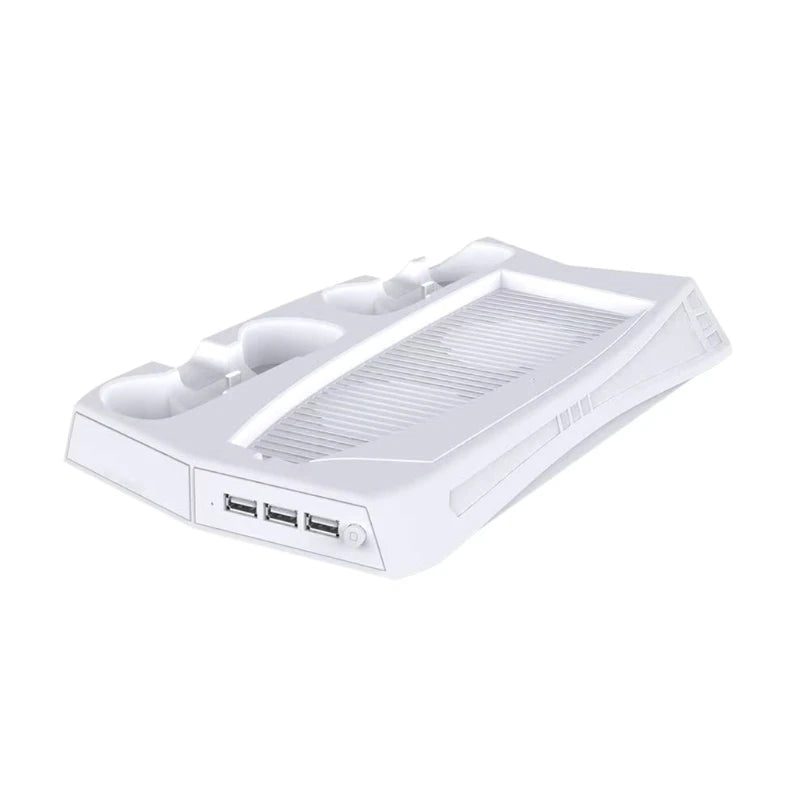 83XC For PS5 Vertical Stand with Cooling Fan Dual Controller Charger Console Charging Station Fan Cooler For -Playstation 5 S3927108 - Tuzzut.com Qatar Online Shopping
