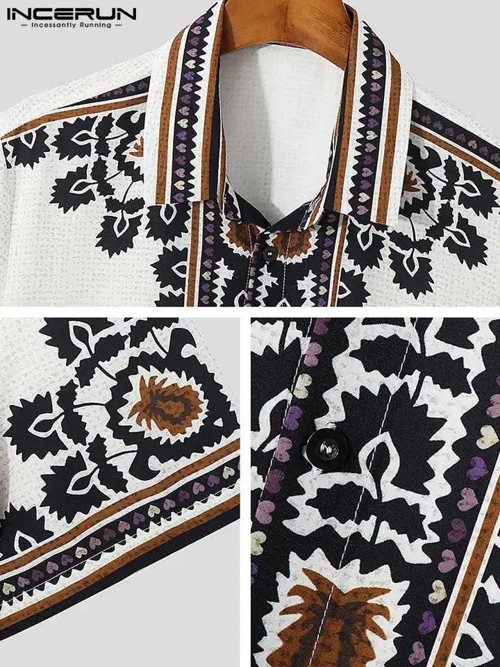 Summer Fashion Trend Printing Shirt for men's Size XL - Tuzzut.com Qatar Online Shopping