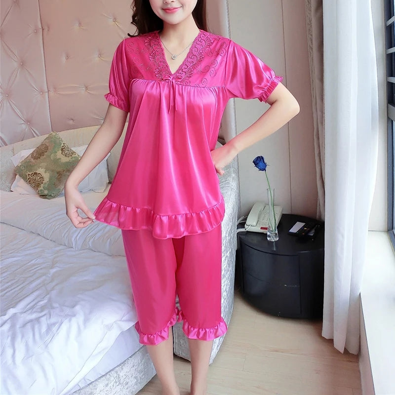 Women's Silky Nightgown Sleepwear Pajamas T696 Women's Silky Nightgown Sleepwear Pajamas T696